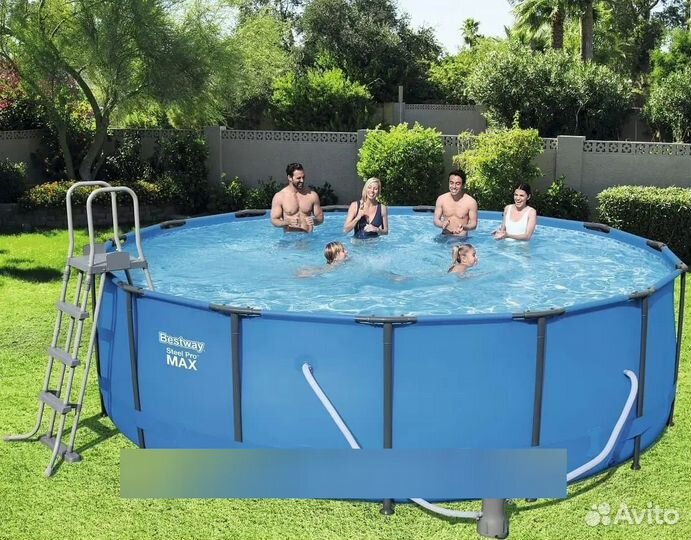 Большой Каркасный бассейн Bestway steel pro max