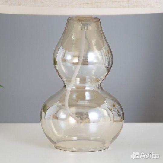 Настольная лампа 'Бабена' Е27 40Вт бежевый 21х21х3