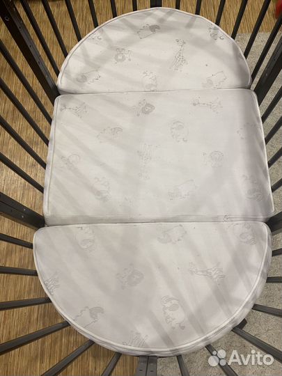 Кроватка детска круглая/овальная с матрасом