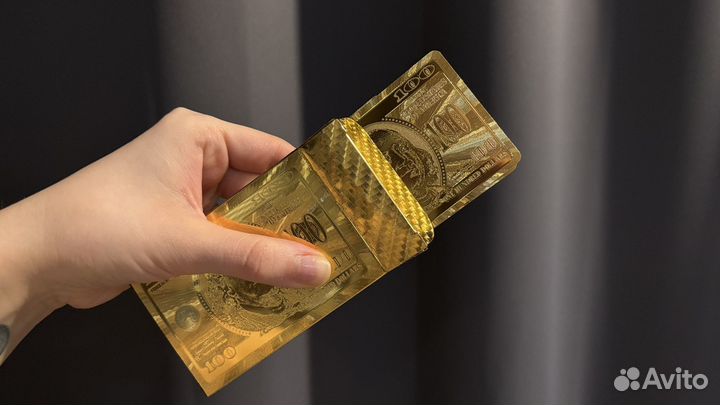 Игральные карты золотые