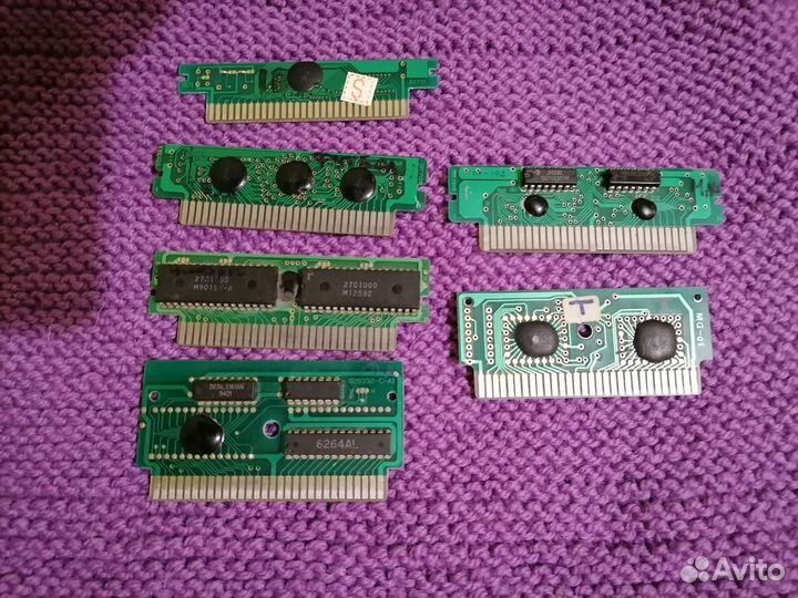 Лот катриджи и платы для денди