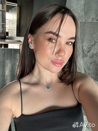 Подвеска Van Cleef бирюза