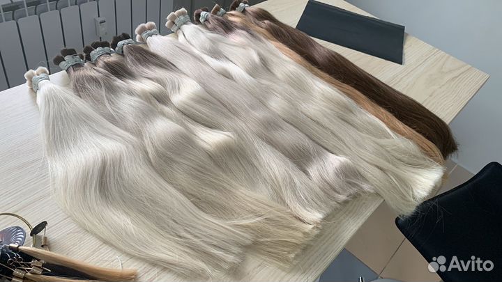 Славянские волосы блонд 10.0,12.0 60 см