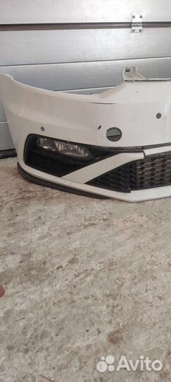 Ориг) Бампер VW polo GT GTI С противотуманкам
