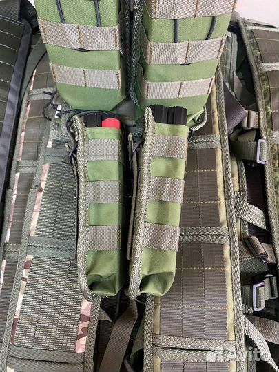 Подсумок штурмовой открытый под 2 магазина ак