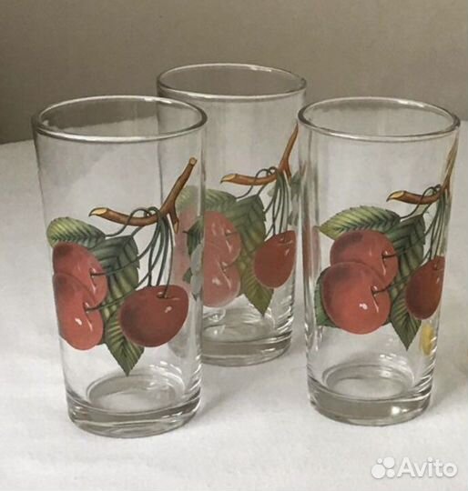 Стаканы стекло толстое 3 штуки