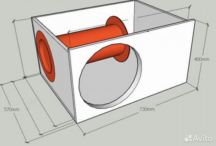Короб под 15“ динамик