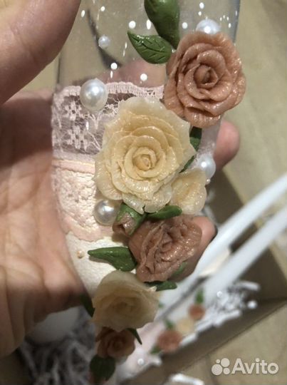 Свадебные бокалы свечи