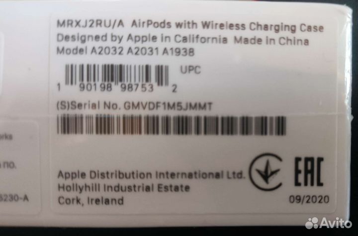 Беспроводные наушники apple airpods 2