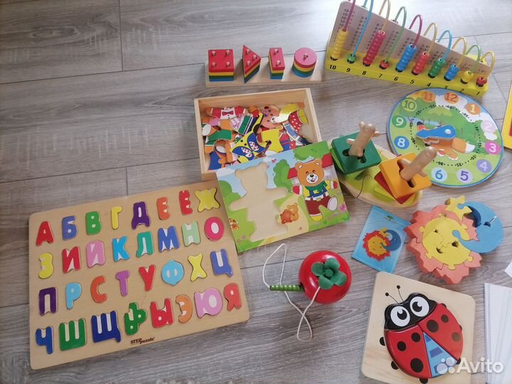Развивающие деревянные игрушки пакетом