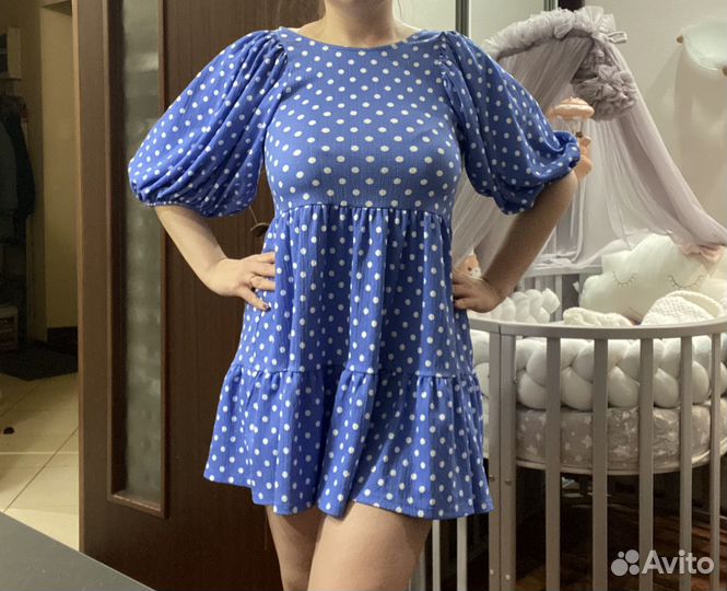 Платье в горошек stradivarius