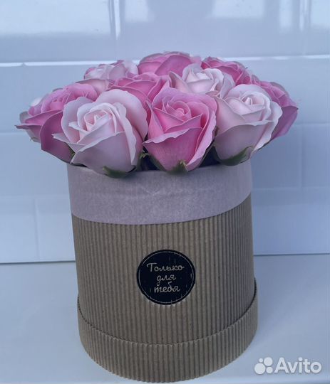 Букет из мыльных роз, подарок маме, девушке