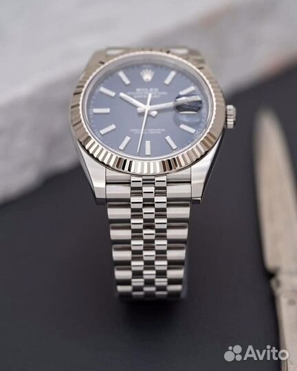 Часы rolex datejust 41mm синие