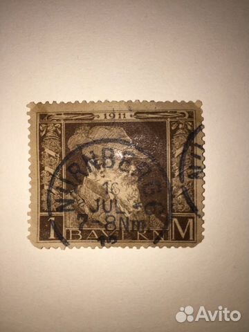 Почтовая марка Бавария, Германия 1911 год