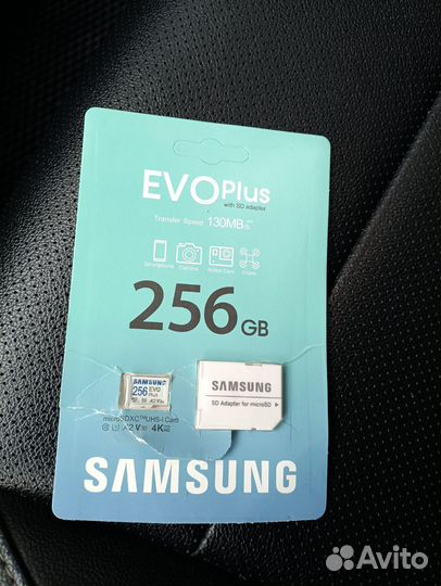 Карта памяти Samsung 256GB Evo plus SD адаптер