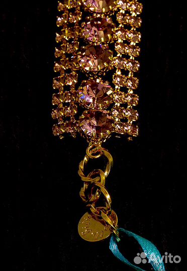 Браслет с аметистами swarovski