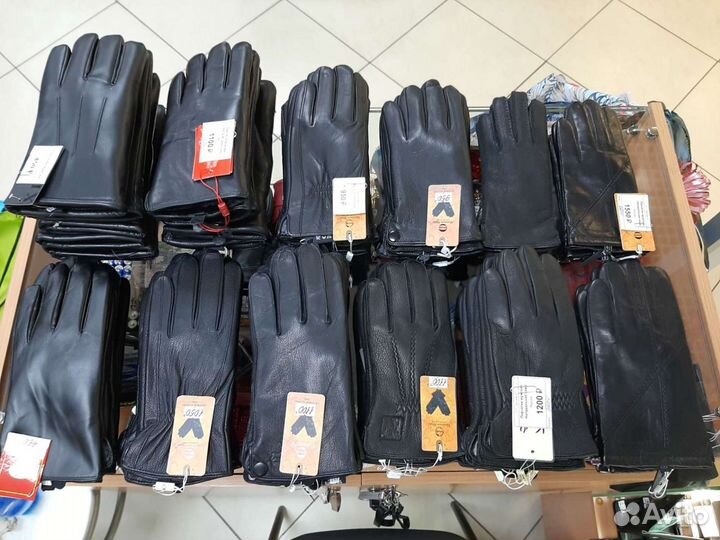 Перчатки мужские из натуральной кожи, новые