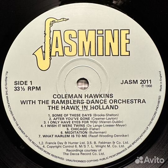 Coleman Hawkins With The Ramblers (Англия)