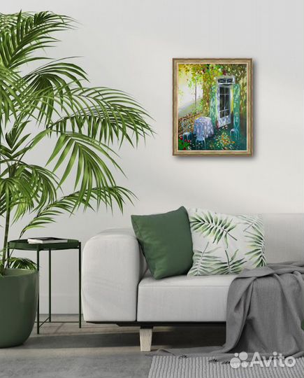 Картина с итальянским пейзажем. Живопись маслом