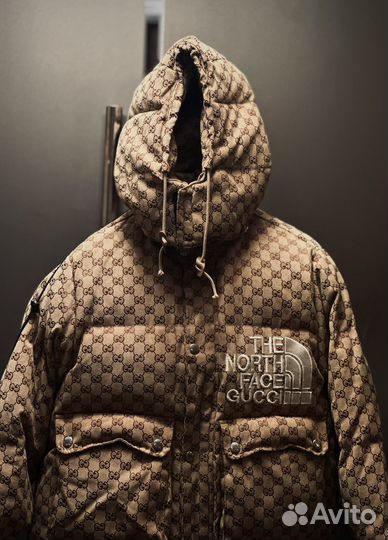 Пуховик THE north face & Gucci