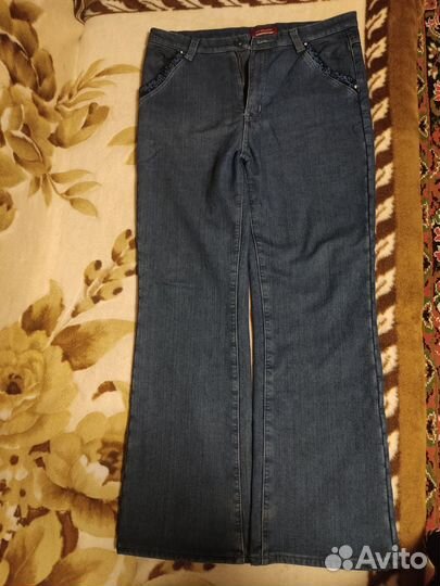 Джинсовые брюки женские утеплённые с