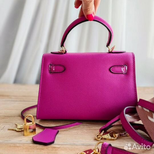 Женская кожаная сумка мини Hermes Kelly новая