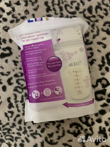 Пакеты для хранения грудного молока avent