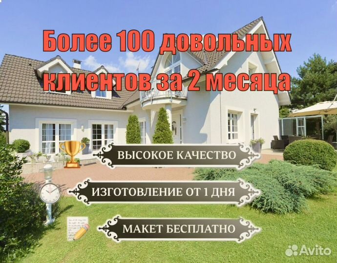 Стильная адресная табличка