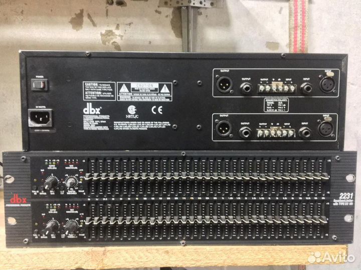 Графический stereo эквалайзер, «dbx 2231»