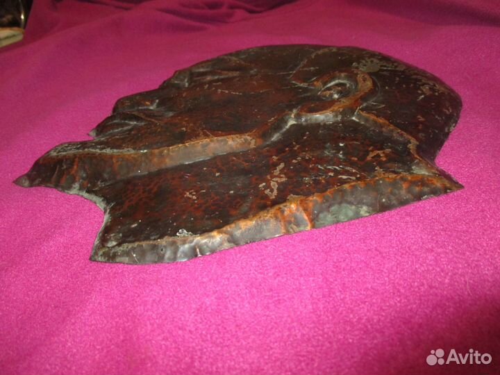 Барельеф Ленина. Медь. Чеканка. СССР