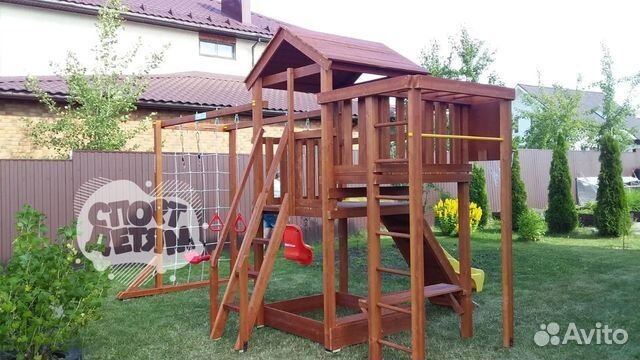 Детская площадка деревянная для дачи