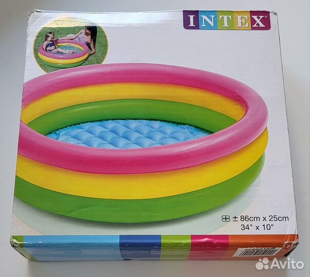 Детский надувной бассейн новый intex