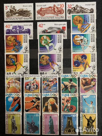 Марки со спортом