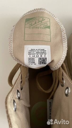 Кеды converse унисекс высокие новые оригинал 34.5