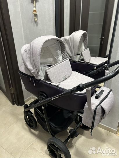 Коляска 2 в 1 adamex reggio лиловый цвет