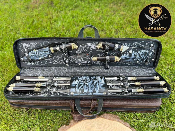 Шашлычный набор для пикника ручной работы