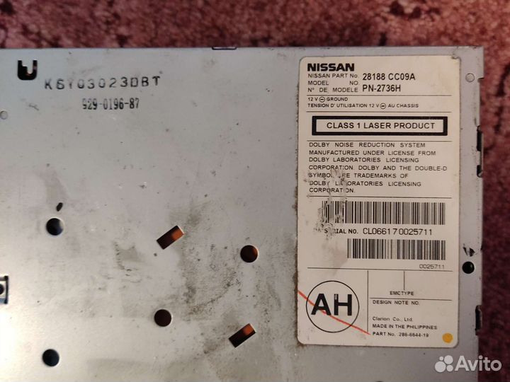 Автомагнитола Nissan bose