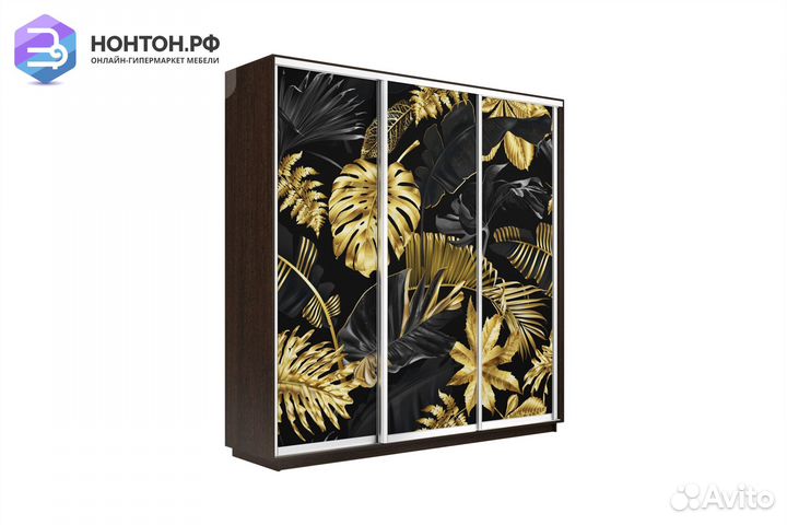 Шкаф-купе 3-х дверный Нонтон фото №1003 / венге