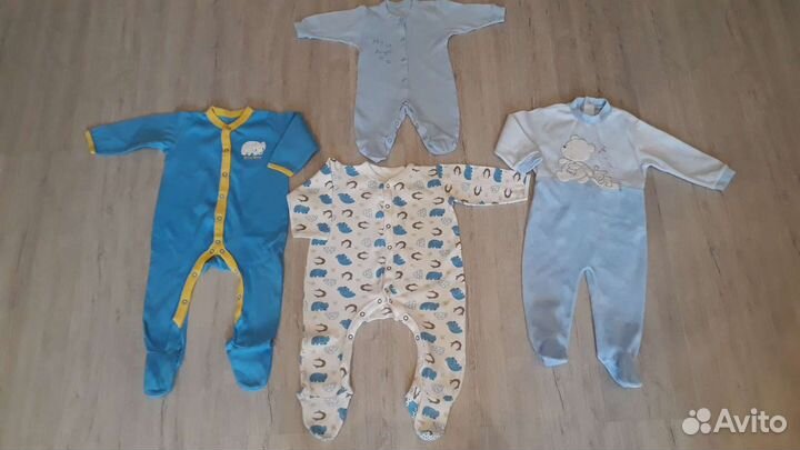 Пакет с вещами для мальчика до года+ботиночки