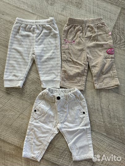 Брюки/лосины для девочки пакетом от 0 до 6 месяцев