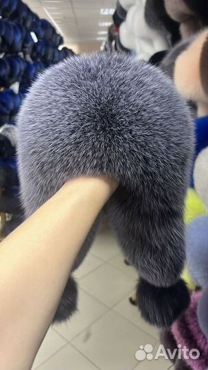 Шапка ушанка песцовая оптом (нат.кожа,нат.мех)