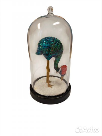 Винтер 2018 стеклянный клош с украшением IKEA