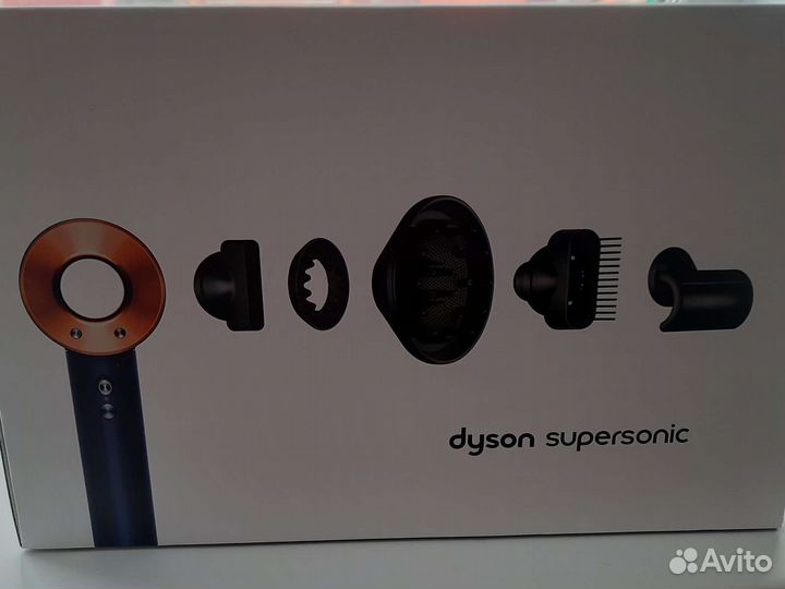 Фен dyson supersonic hd07 синий/медный
