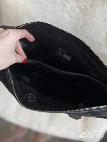 Мужской кожаный портфель Massimo Dutti