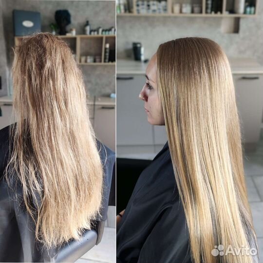 Кератиновое выпрямление / ботокс волос / модель