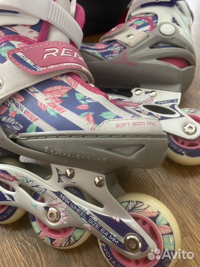 Роликовые коньки reaction rainbow