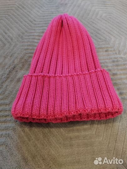 Шапка бини женская розовая