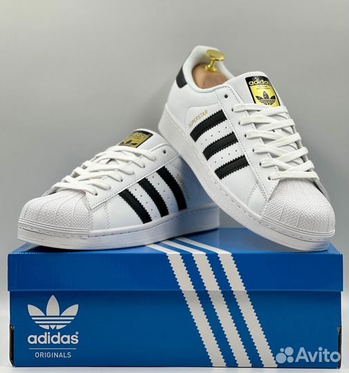 Симпатичные кроссовки Adidas Superstar White