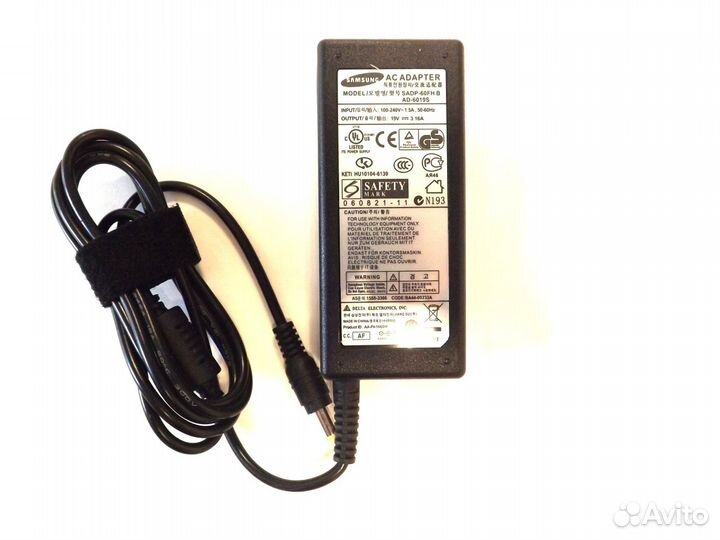 Блок питания ноутбука samsung 19V 3.16A 60W 5x3мм