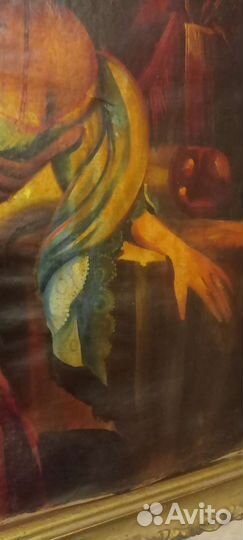 Старинная картина маслом